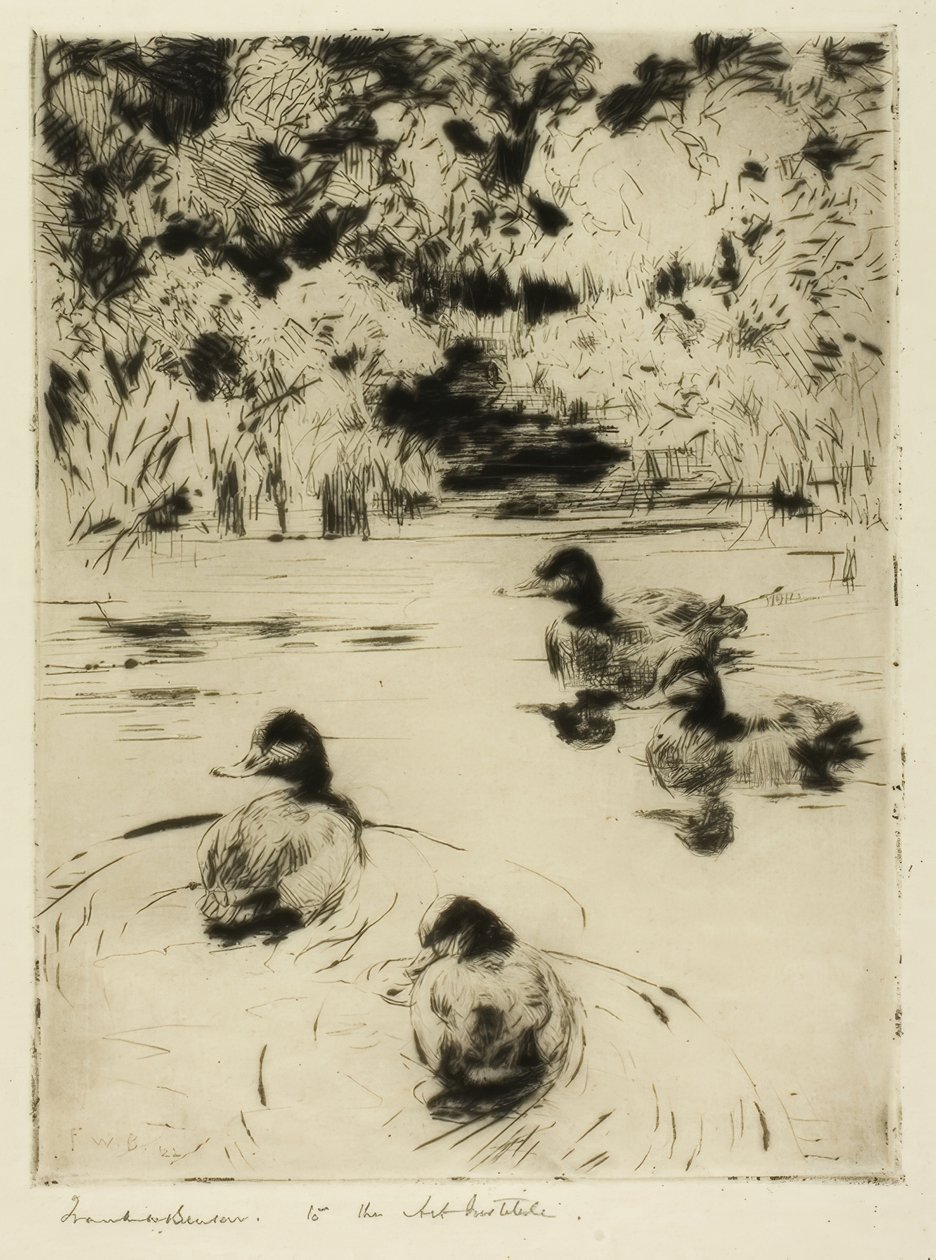 Petits oiseaux bleus - Frank Weston Benson