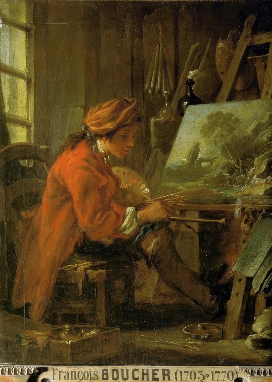 Le peintre dans son atelier - François Boucher