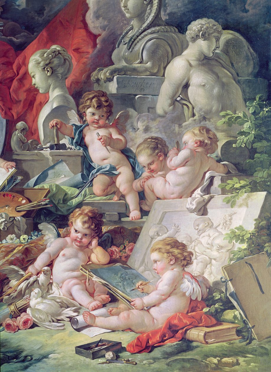 Le Génie enseignant les arts, 1761 (détail) - François Boucher
