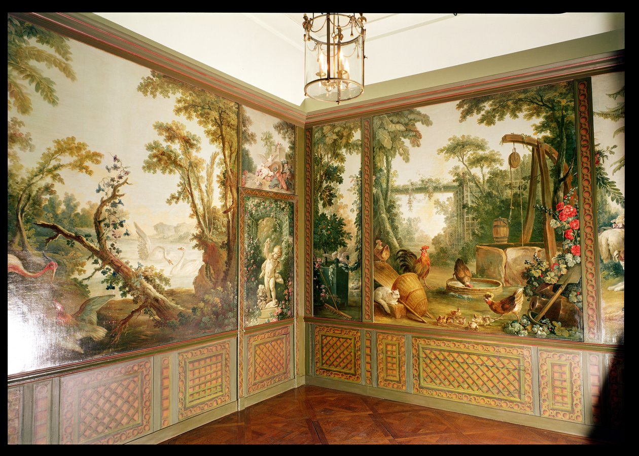 Panneaux muraux peints dans le salon de Gille Demarteau (1722-76) - François Boucher