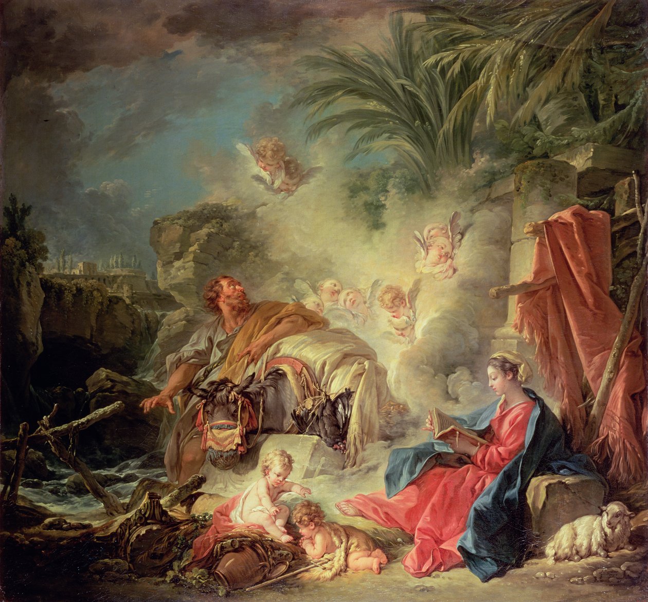 Le Repos pendant la Fuite en Égypte - François Boucher