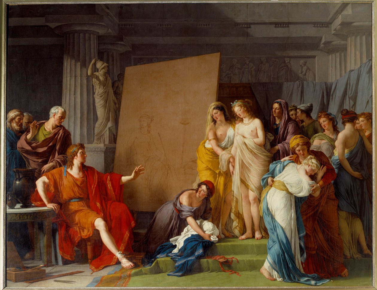 Le peintre Zeuxis choisissant pour modèle les plus belles filles de Crotone - François André Vincent