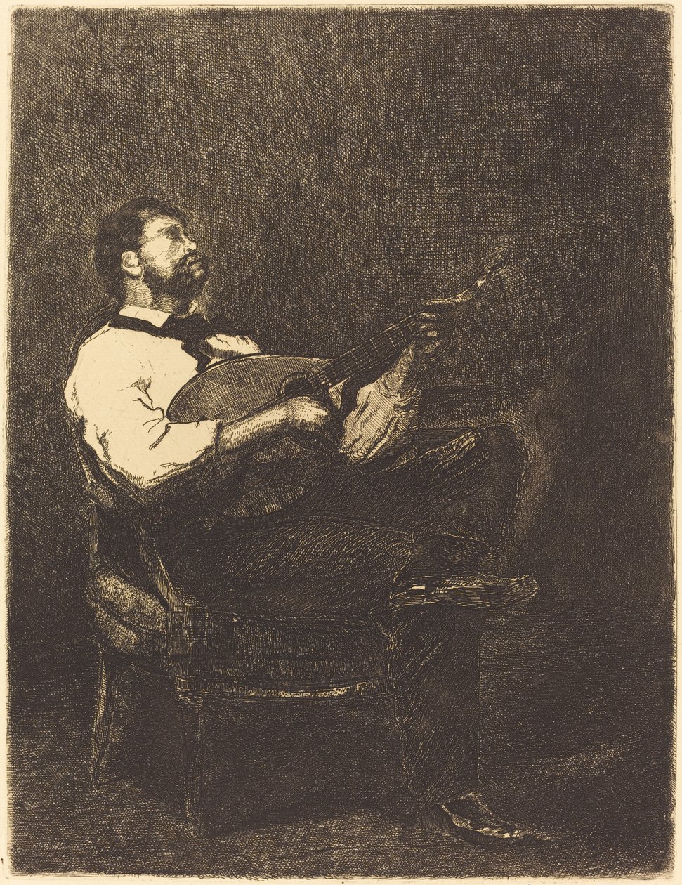Joueur de guitare - François Bonvin
