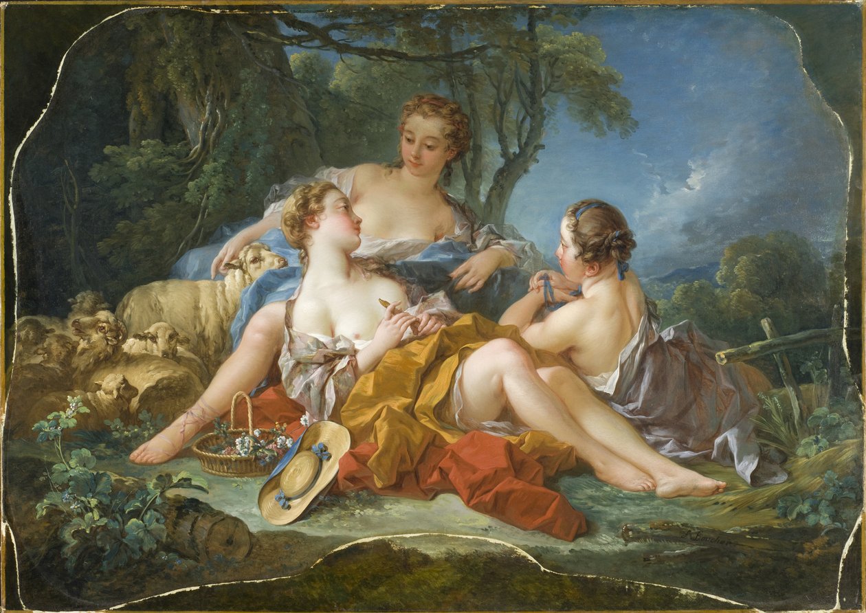 Boucher - Les Confidences Pastorales, circa 1745 - François Boucher