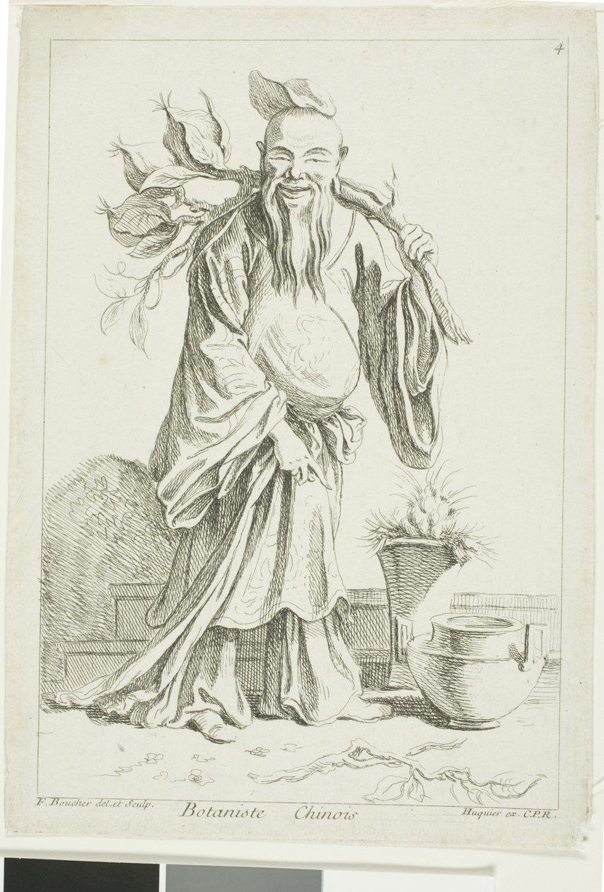 Botaniste Chinois, du Recueil de diverses figures chinoises du cabinet de François Boucher - François Boucher