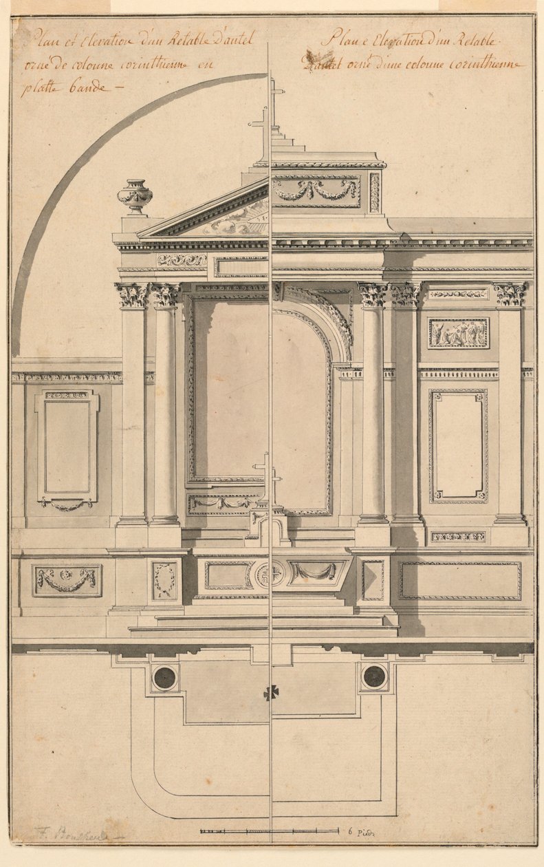 Dessin, élévation de l