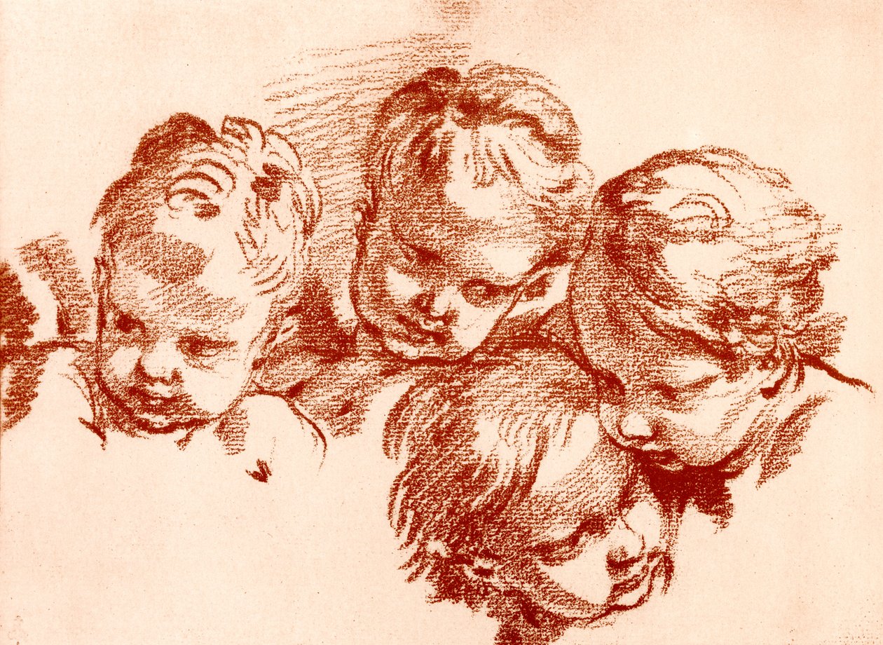 Quatre études de têtes d