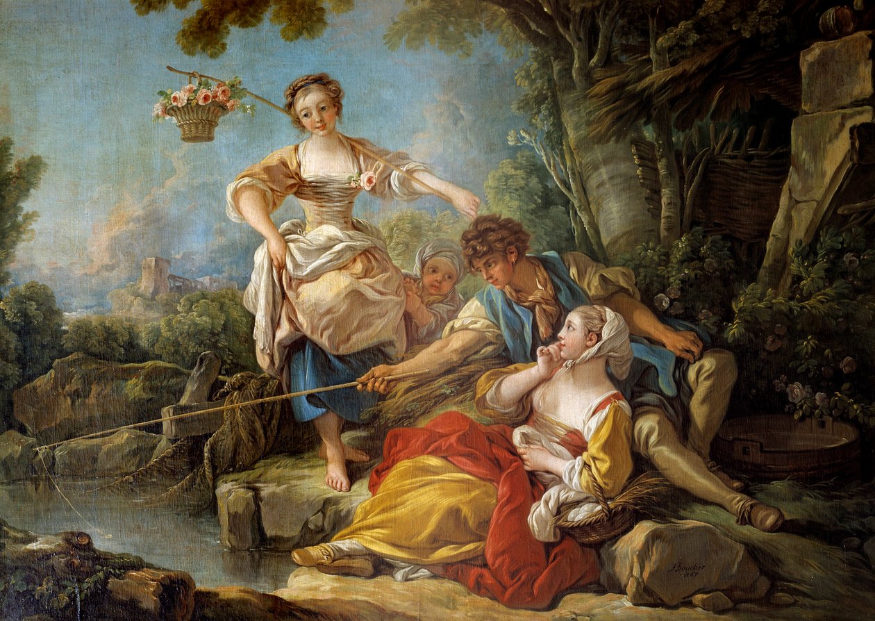 La pêche à la ligne - François Boucher