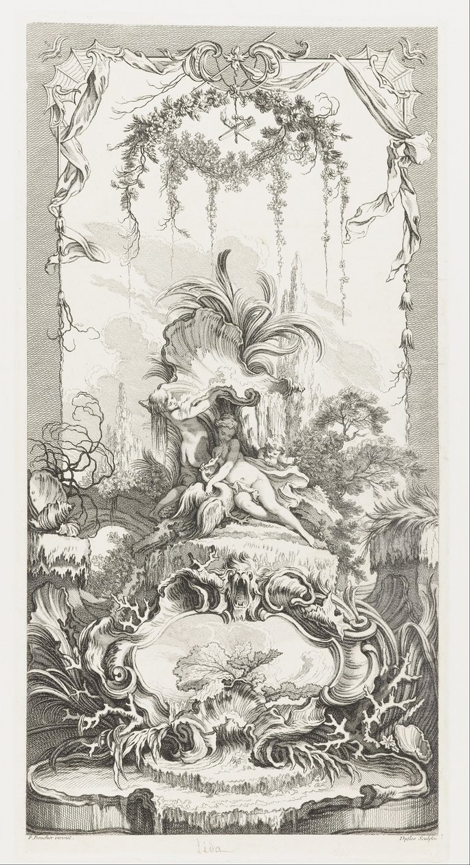 Léda dans Nouveaux Morceaux pour des paravents - François Boucher