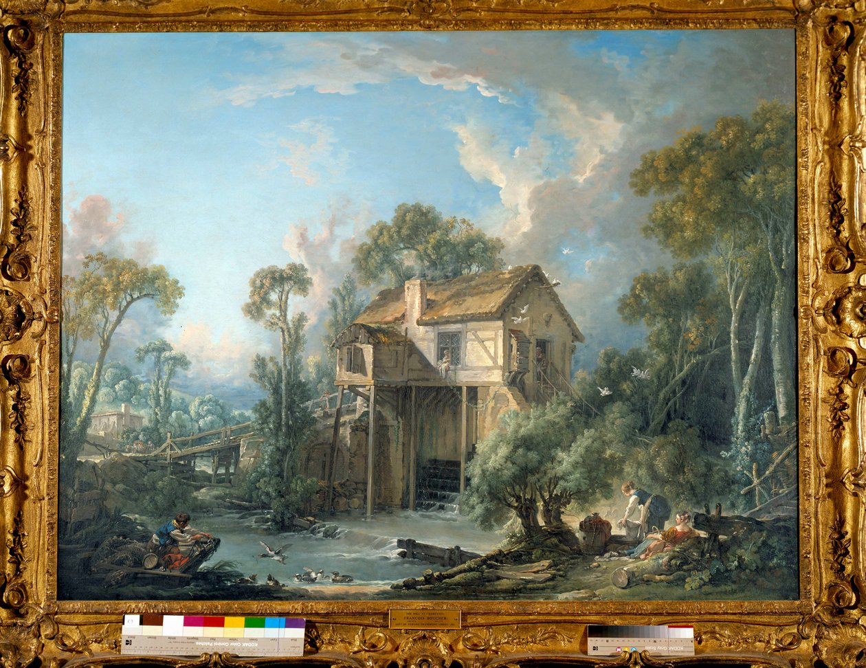 Le Moulin de Quiquengrogne à Charenton en 1758 - François Boucher