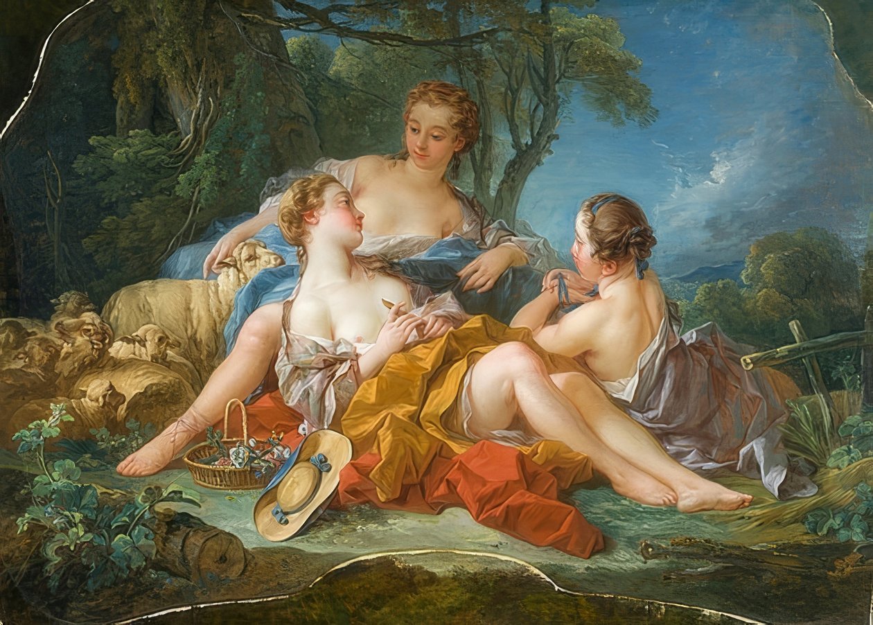 Les confidences pastorales - François Boucher