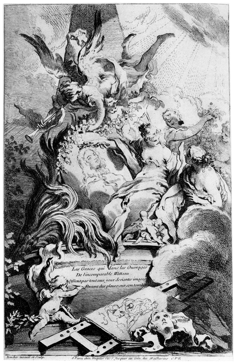 Les Grâces au Tombeau de Watteau, vers 1720-1770, 1924 - François Boucher