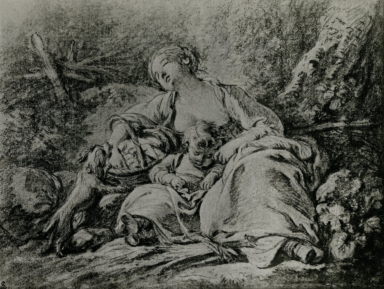 En route pour le marché - François Boucher