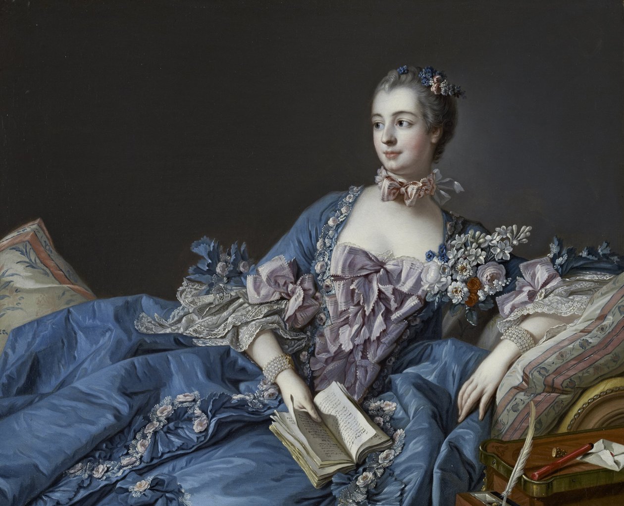 Portrait de la Marquise de Pompadour 1721-1764, vers 1758 - François Boucher