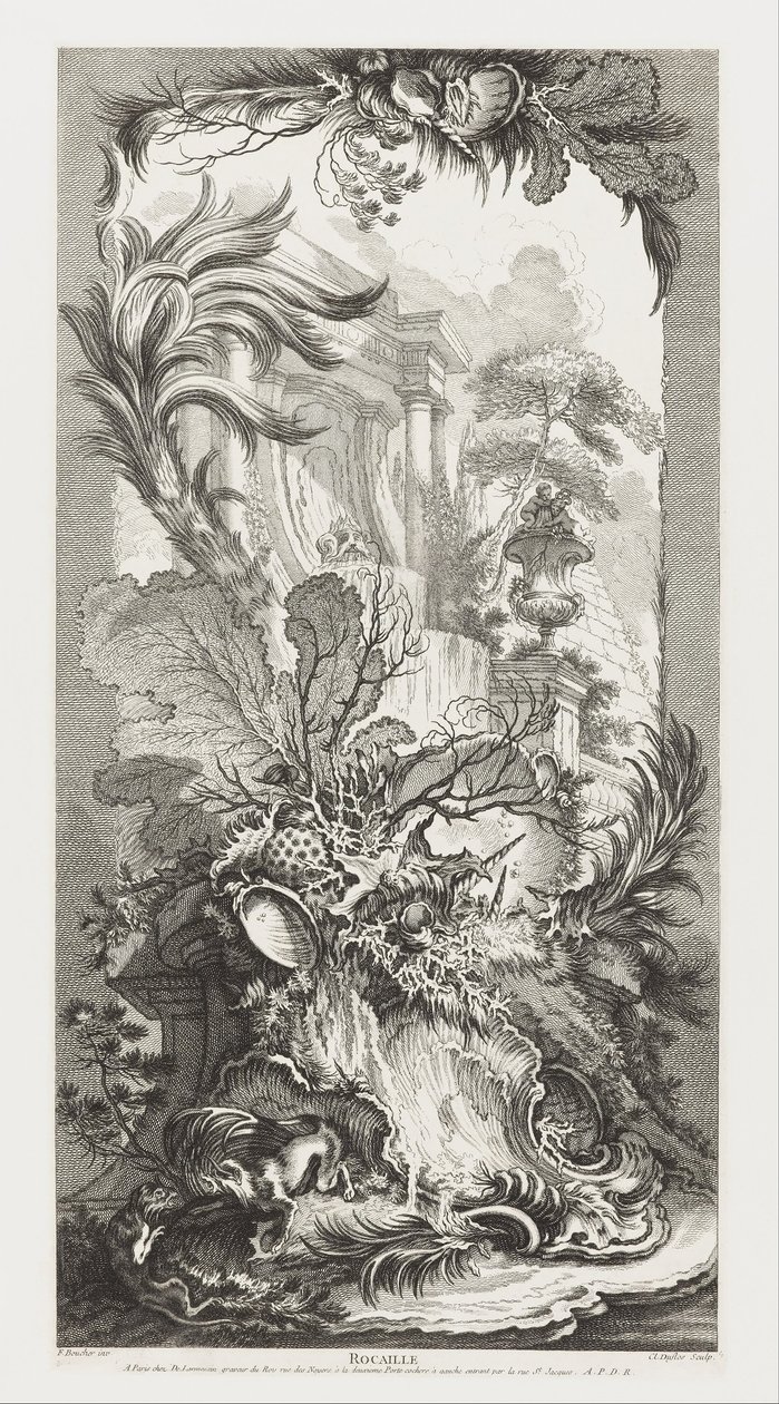 Rocaille [Rococo Design] in Nouveaux Morceaux pour des paravents [New Concepts for Screens] - François Boucher