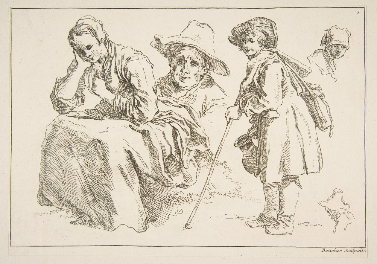 Feuille de croquis - François Boucher