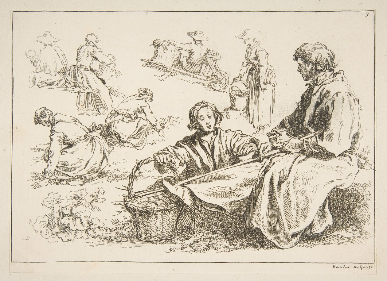 Feuille de Croquis, 1753 - François Boucher