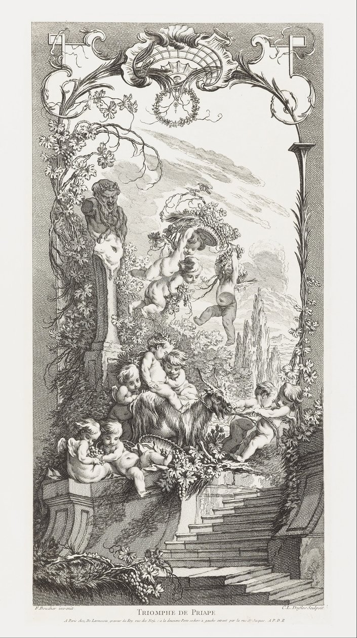 Triomphe de Priape [Triumph of Priapus] in Nouveaux Morceaux pour des Paravents [New Concepts for Screens] - François Boucher