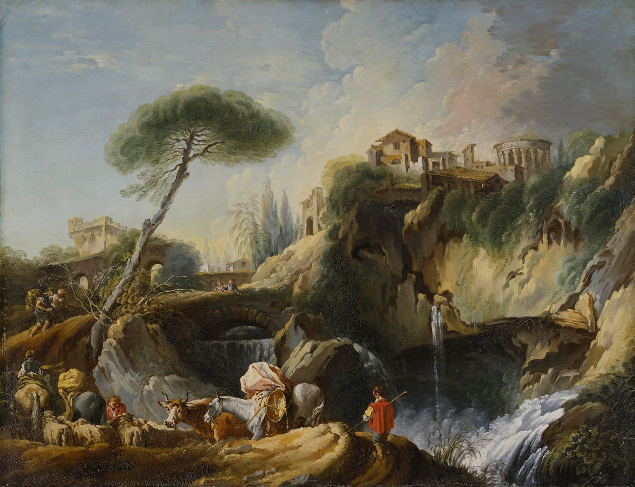 Vue de Tivoli avec le temple de Vesta, vers 1749 - François Boucher