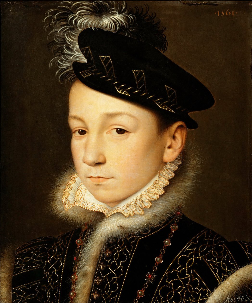 Portrait du roi Charles IX de France (1550-1574) - François Clouet