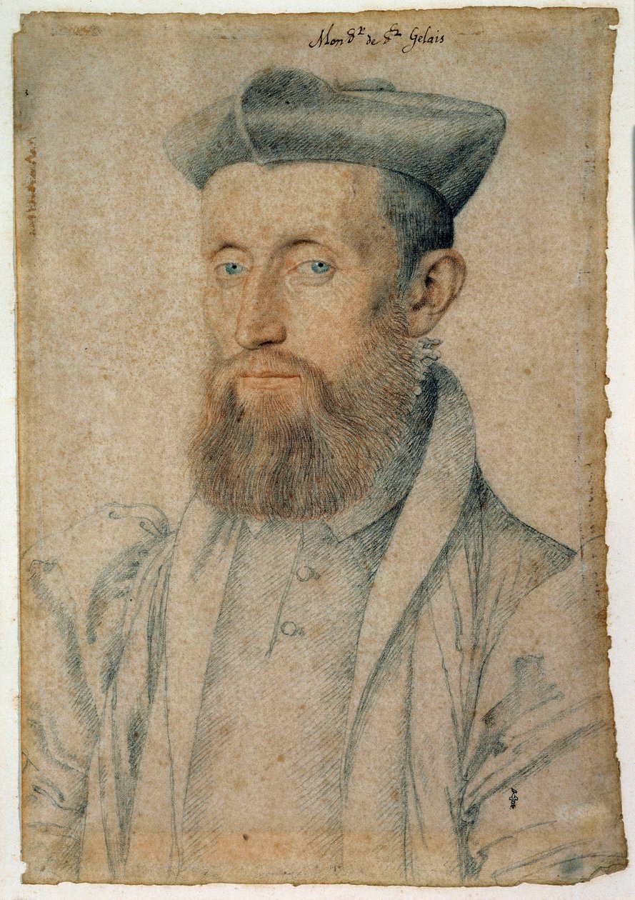 Portrait de Mellin de Saint-Gelais, poète français - François Clouet
