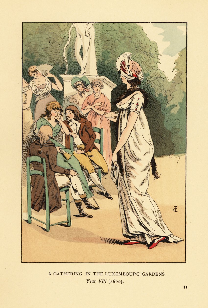 Une réunion dans les Jardins du Luxembourg, An VIII - François Courboin