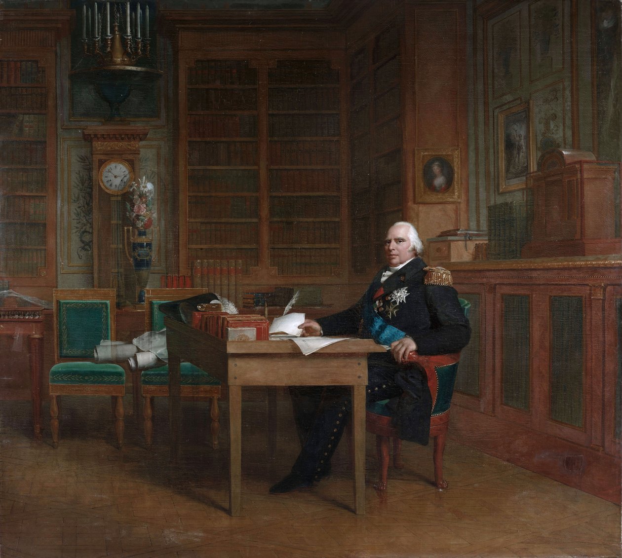 Le roi Louis XVIII dans son cabinet de travail des Tuileries - François Gérard