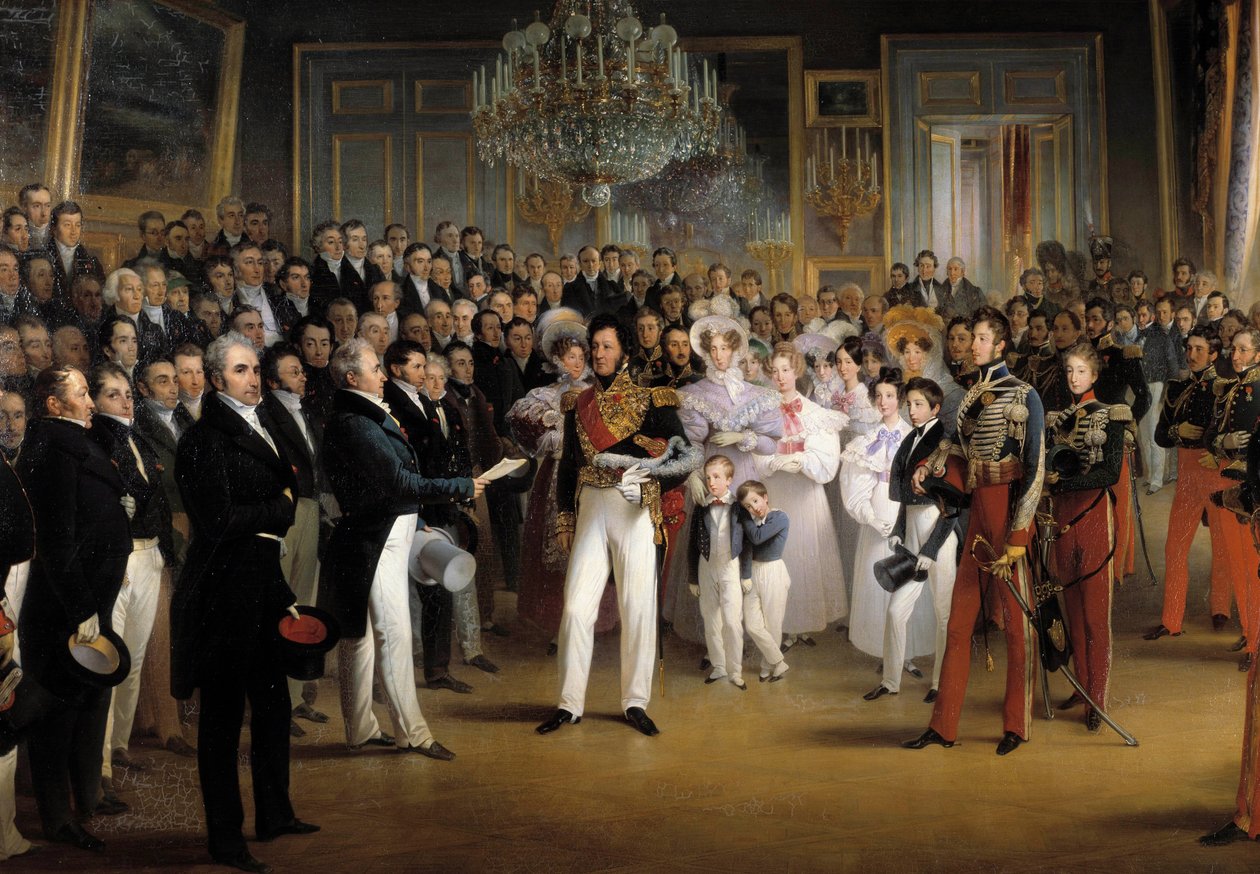 Révolution de 1830 : La Chambre des députés présente au duc d