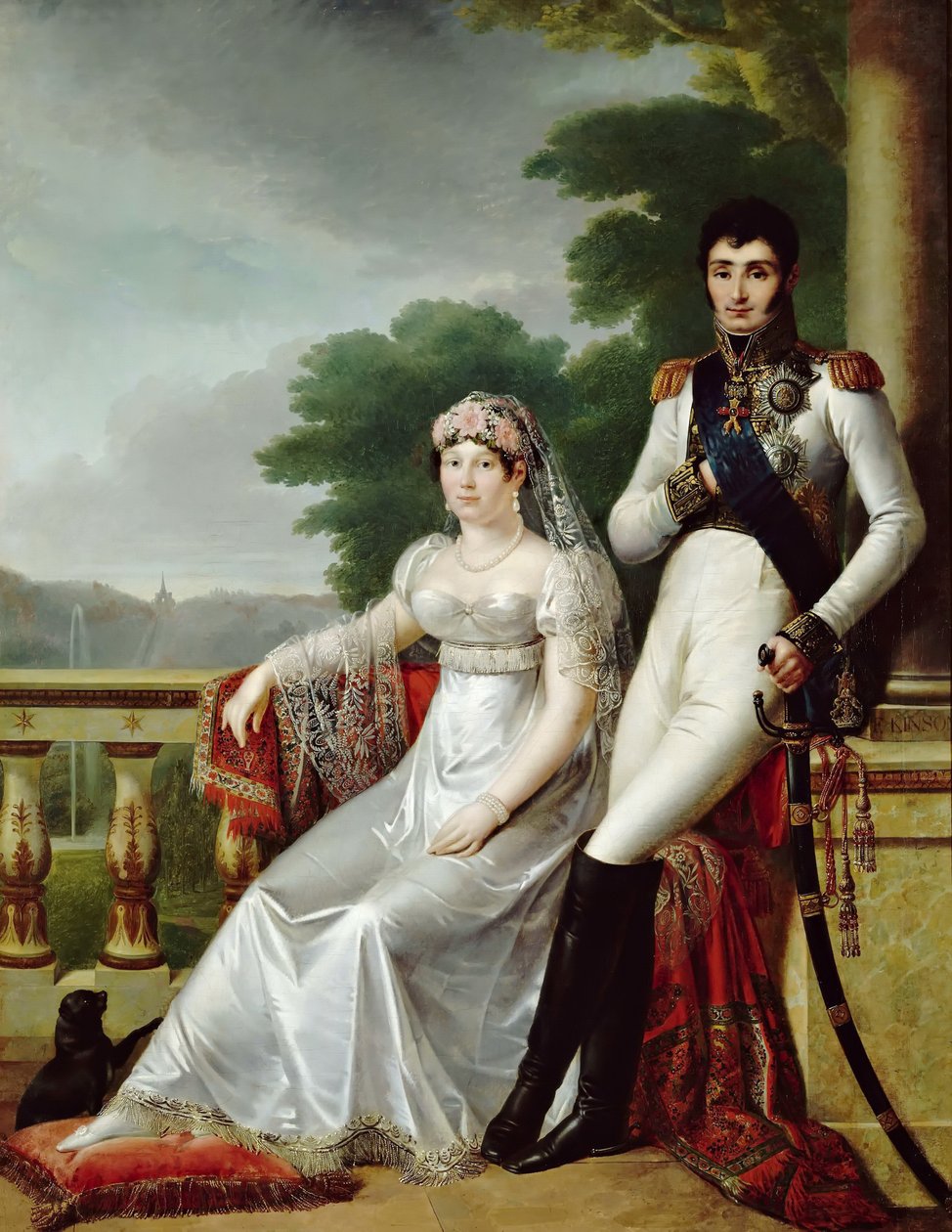 Jérôme Bonaparte et Catharina de Wurtemberg en tant que roi et reine de Westphalie - François Joseph Kinson