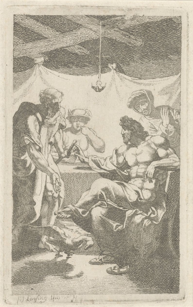 Jupiter et Mercure chez Philémon et Baucis - François Joseph Lonsing