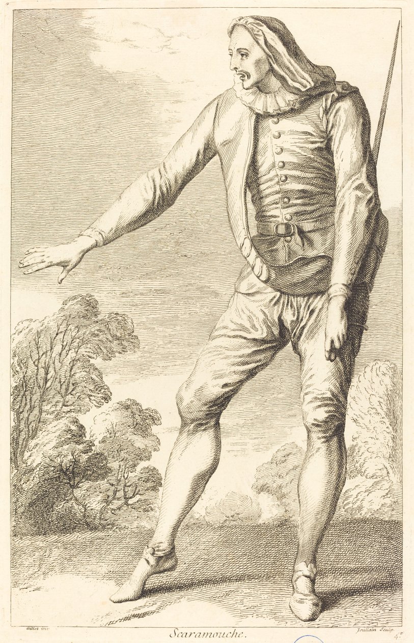 Scaramouche - François Joullain after Claude Gillot