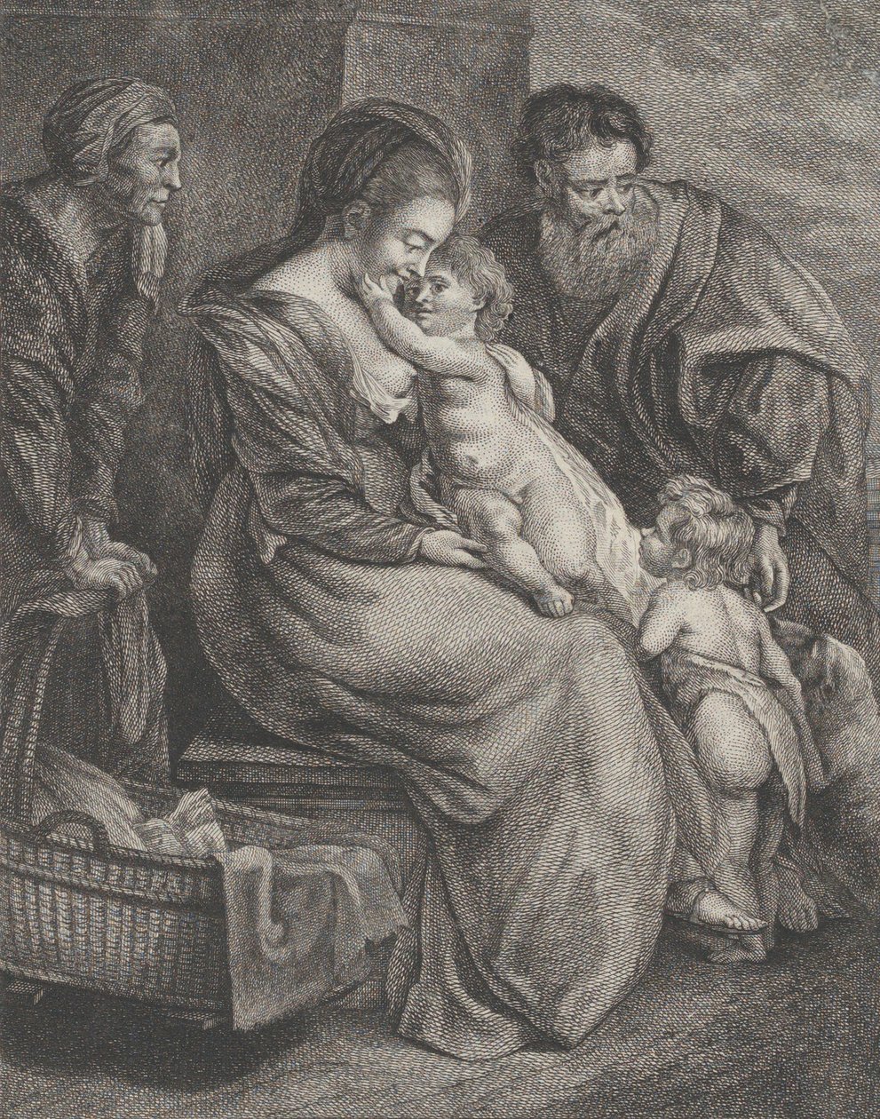 La Sainte Famille avec Sainte Élisabeth et Saint Jean-Baptiste, vers 1780 - François R. F. Brichet