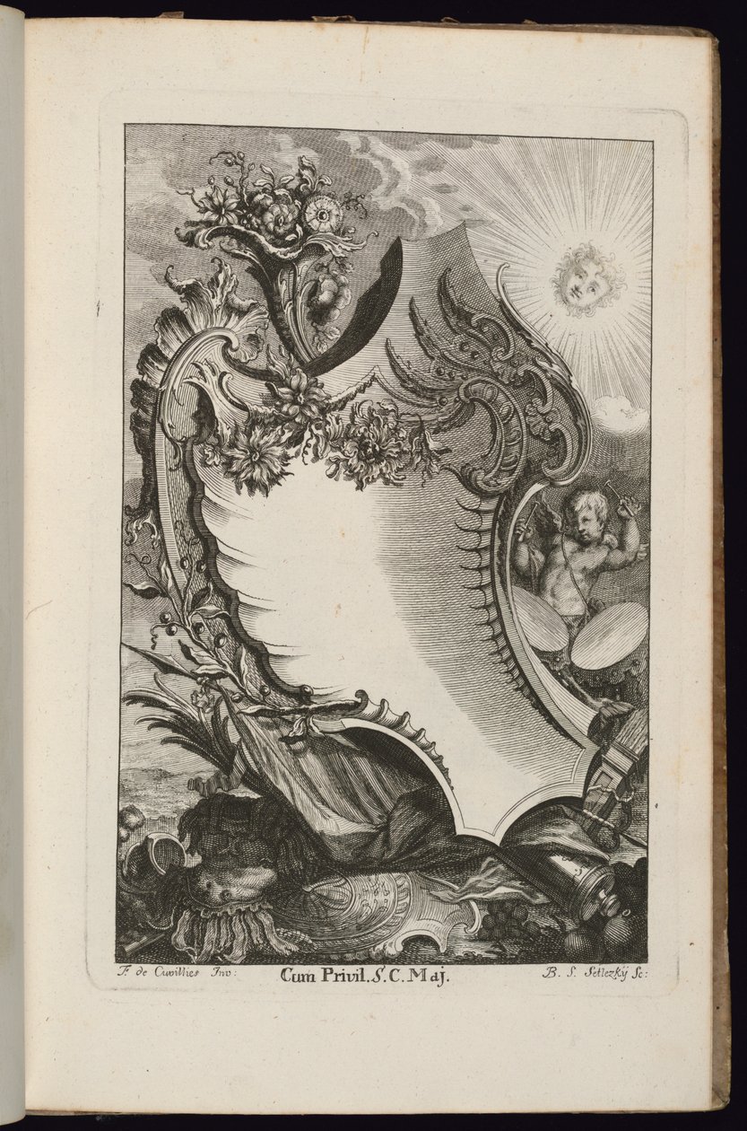 Cartouche avec corne d