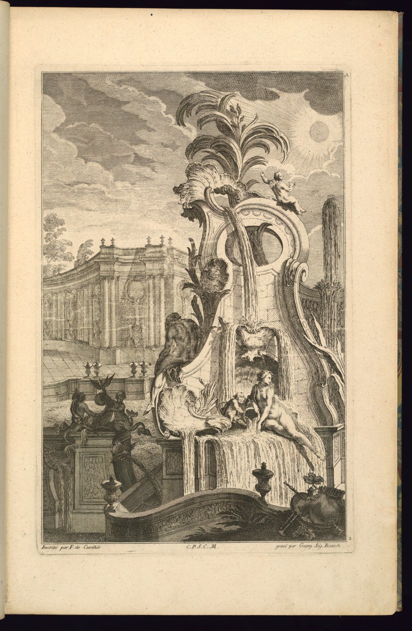 Design pour fontaine avec Vénus - François de Cuvilliés the Elder