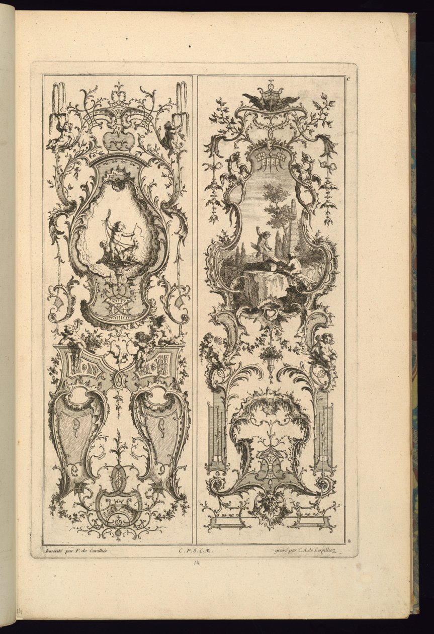 Conception pour deux panneaux - François de Cuvilliés the Elder