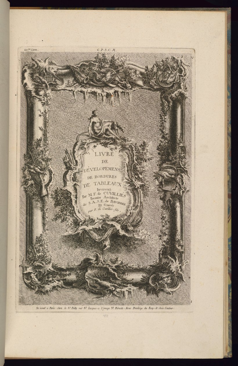 Conception pour un cadre et un cartouche - François de Cuvilliés the Elder