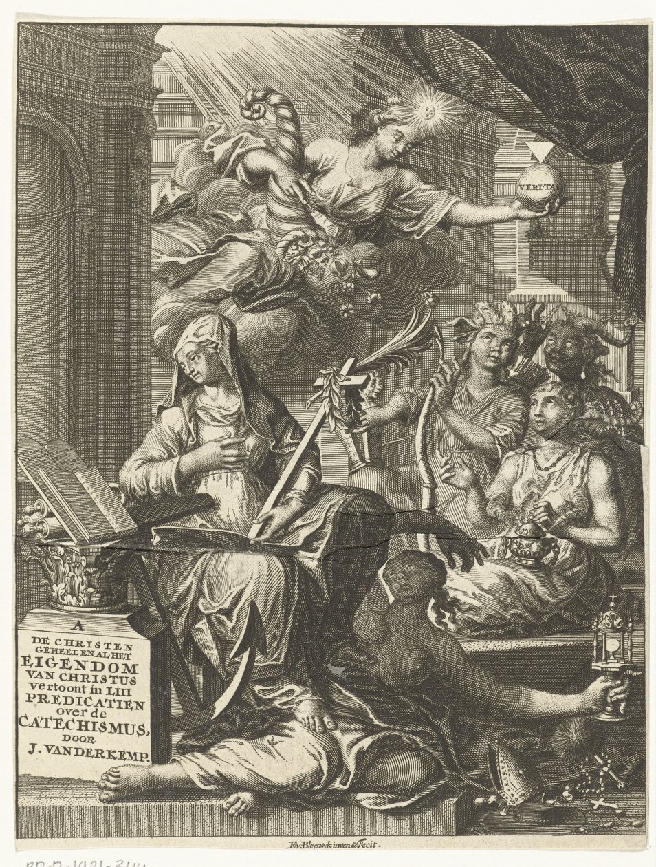 Allégorie avec des personnifications féminines de la vérité et peut-être des vertus et des vices - François van Bleyswijck