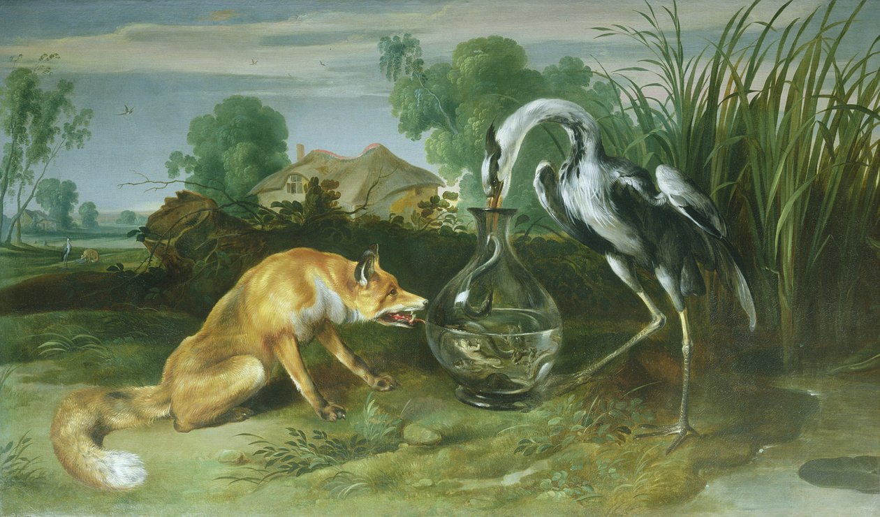 Le Renard et la Grue des Fables d