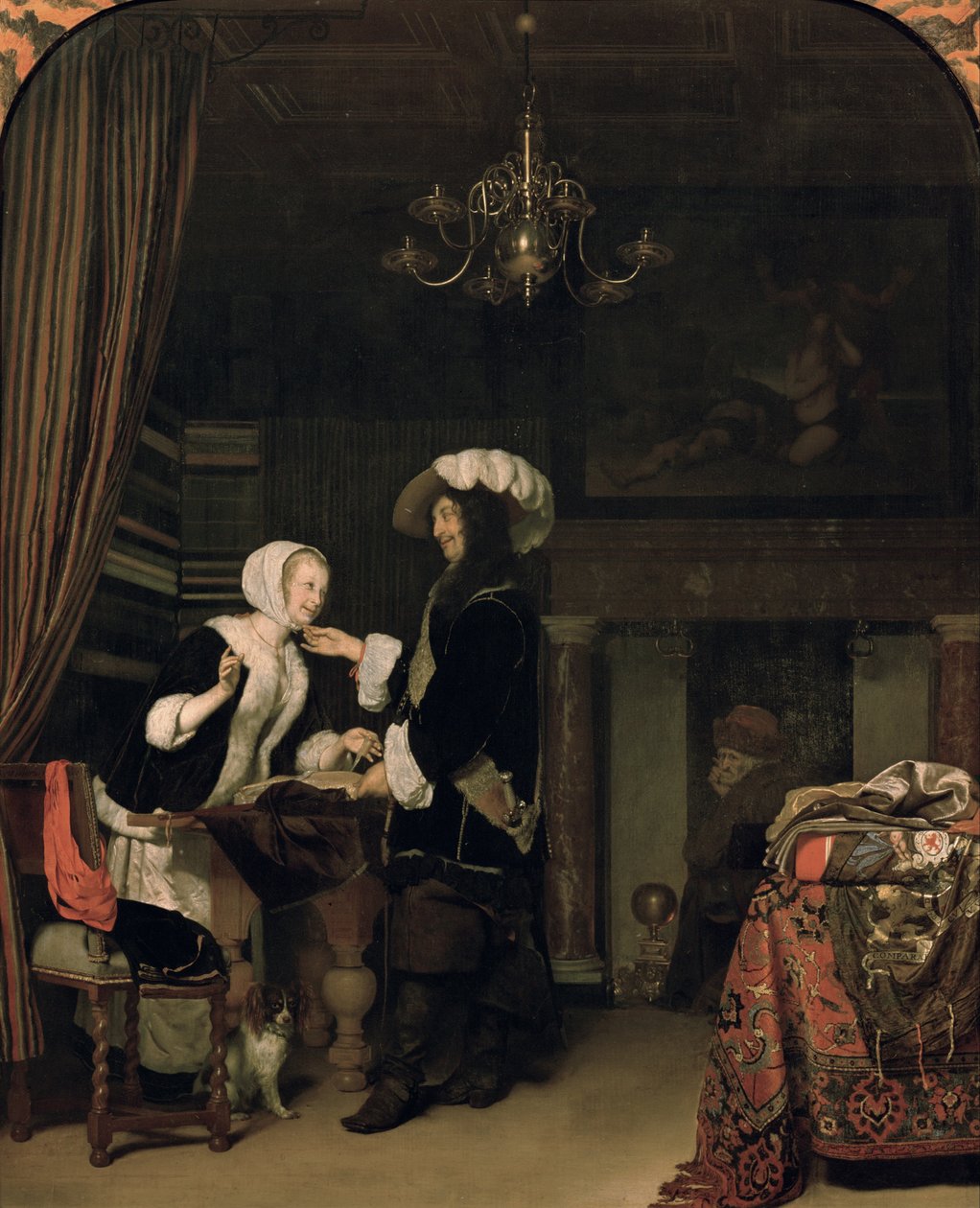 Cavalier dans la boutique - Frans van Mieris