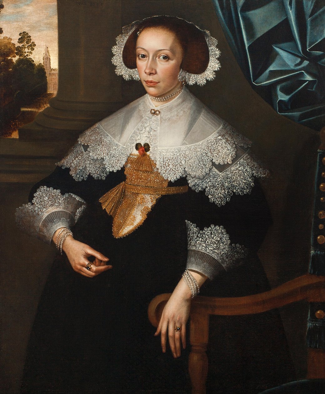Portrait de Florence-Marguerite de Renesse-Warfusée, comtesse de Grimbergen, 1641 - Frans Denys