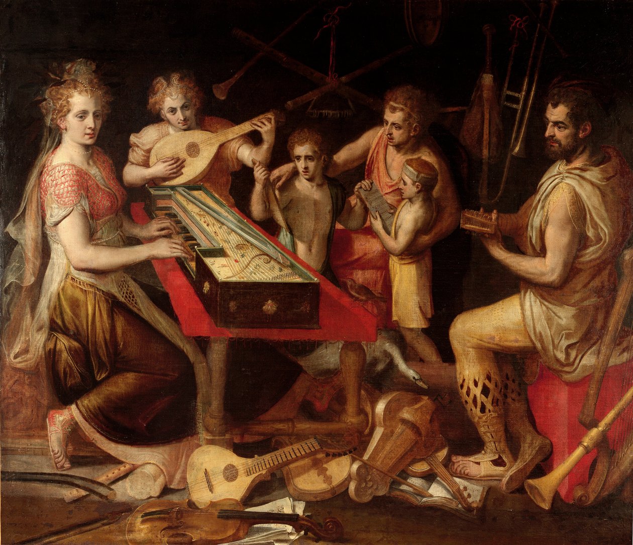 Caractères de la musique ancienne entourés d