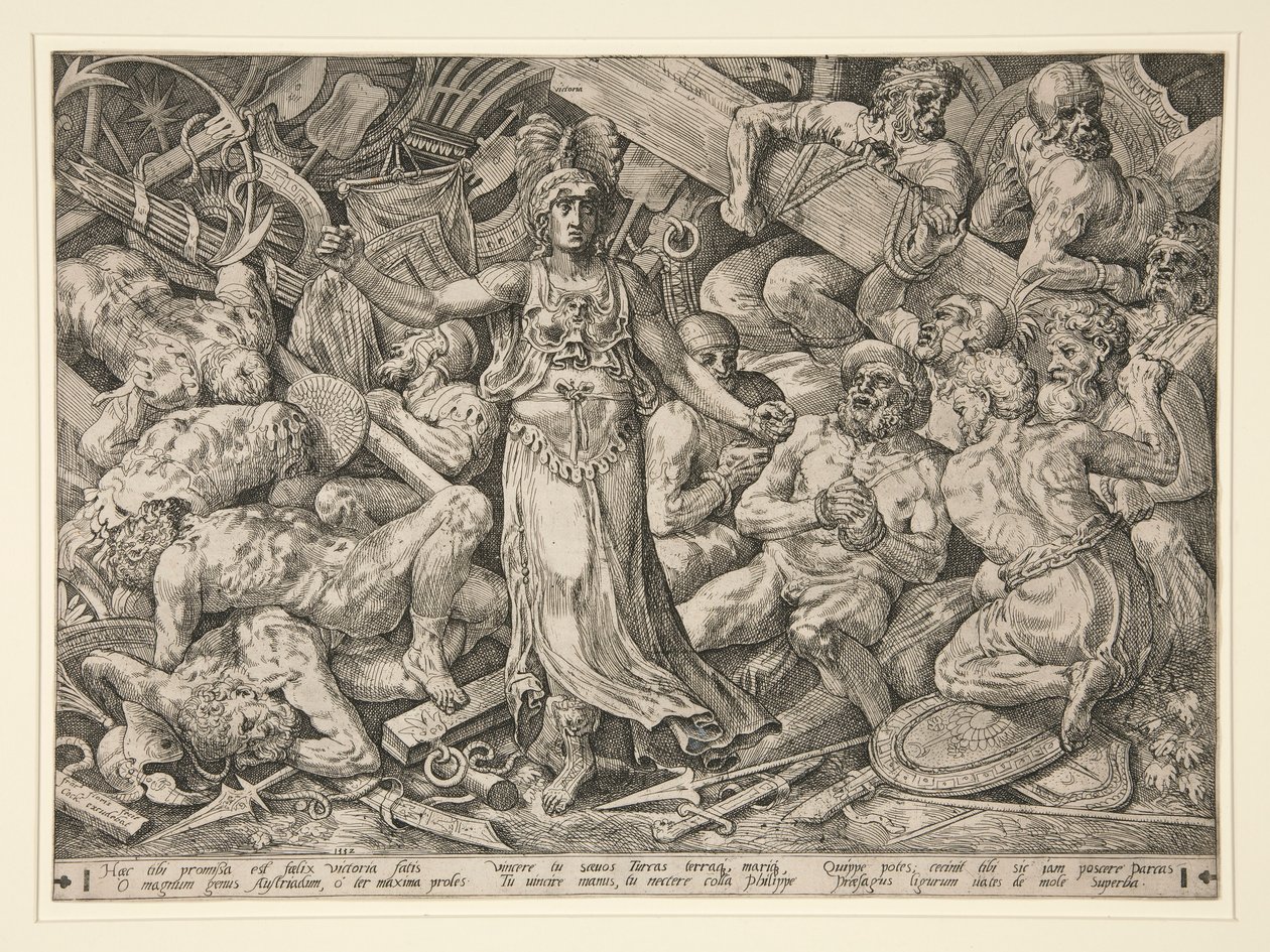 Victoria entourée de prisonniers et de trophées - Frans Floris the Elder