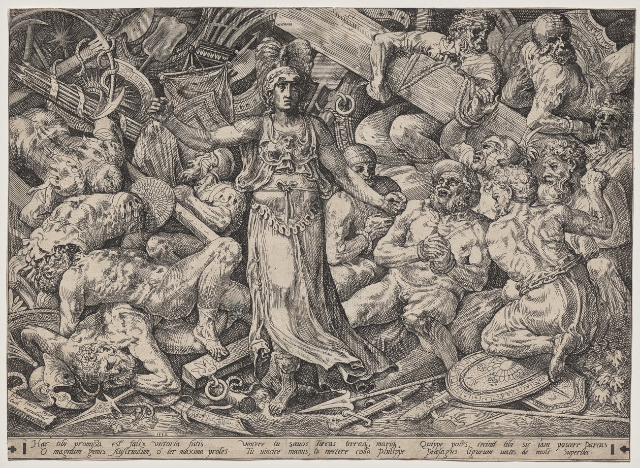 Victoire entourée de prisonniers et de trophées - Frans Floris the Elder