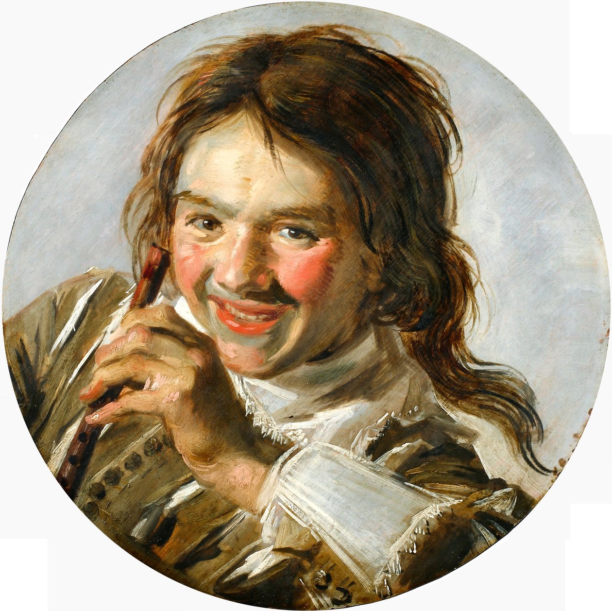 Dutch : Garçon rieur avec une flûte Garçon rieur avec une flûte - Frans Hals