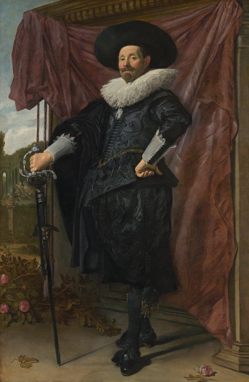 Néerlandais : Willem van Heythuysen posant avec une épée - Frans Hals