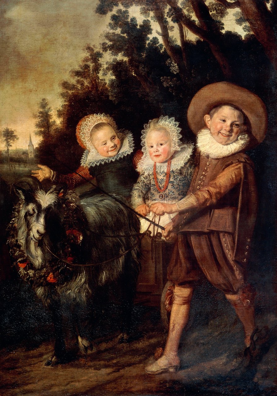 Trois enfants avec une charrette à chèvres, c.1620 - Frans Hals