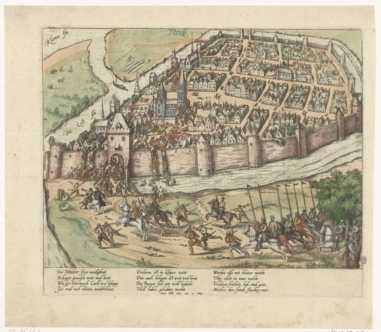 Prise de Neuss, 1585 - Frans Hogenberg