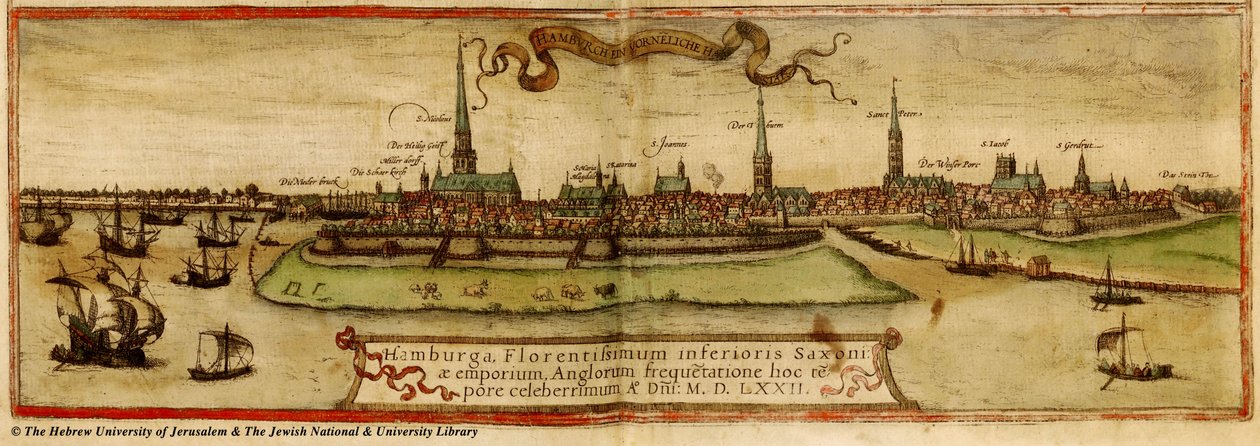 Carte hamburg 1572 - Frans Hogenberg
