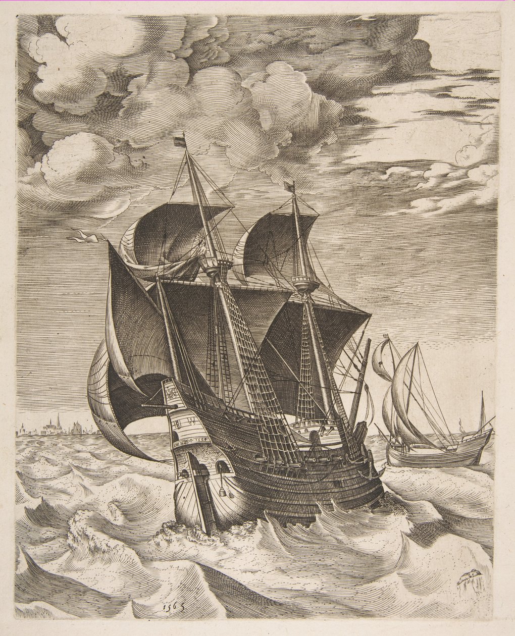 Un Hulk néerlandais et un Boeier de The Sailing Vessels, 1565 - Frans Huys