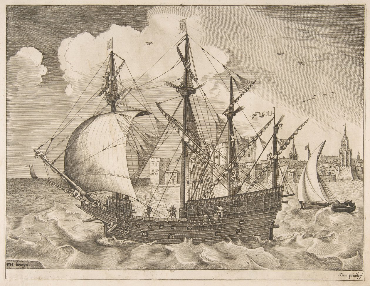 Quatre-mâts armé mettant à la mer, de Les Navires à Voiles - Frans Huys